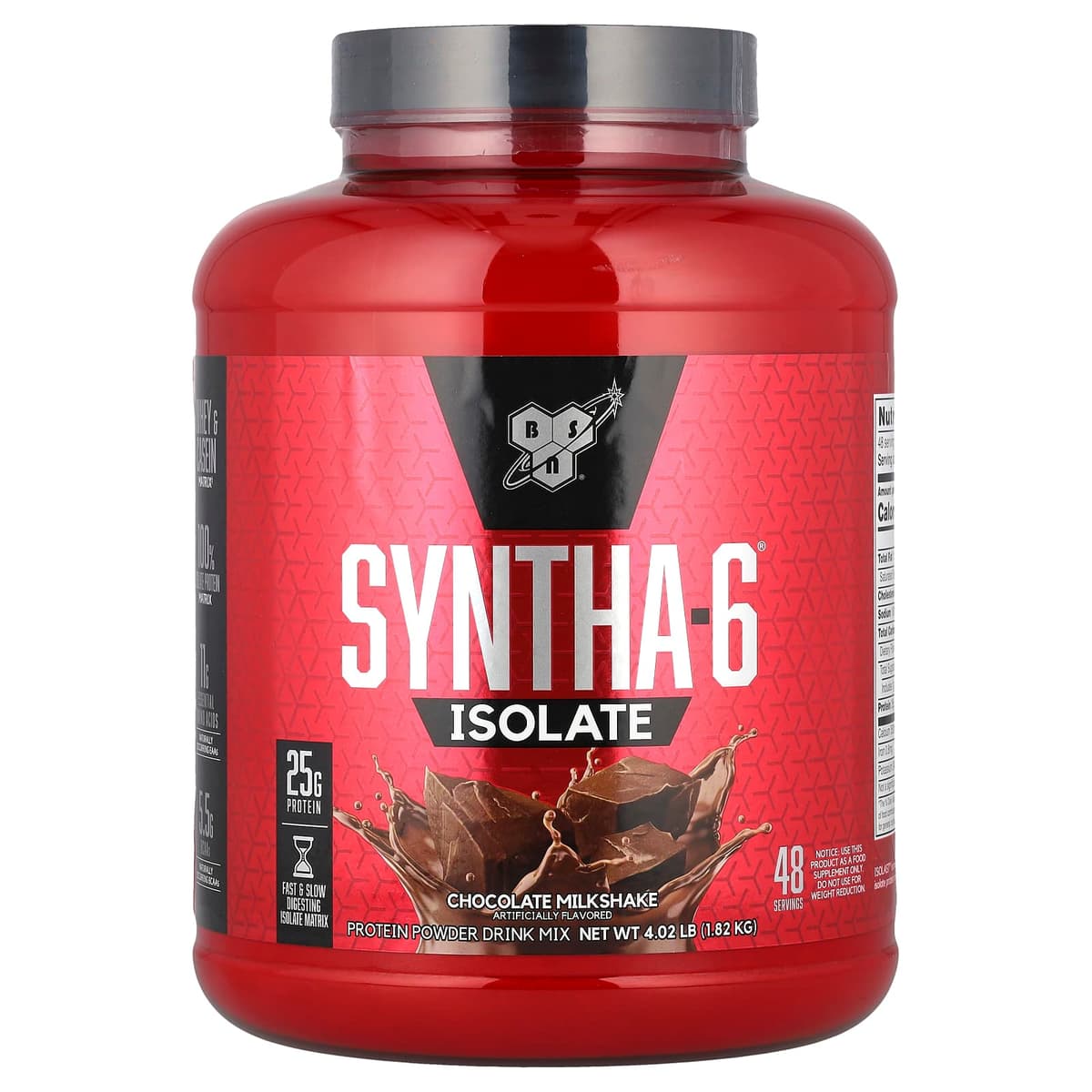 BSN, Syntha-6® Isolate, Mélange de Boisson en Poudre 4.02 lb (1.82 kg) - BSN 1820g whey protein