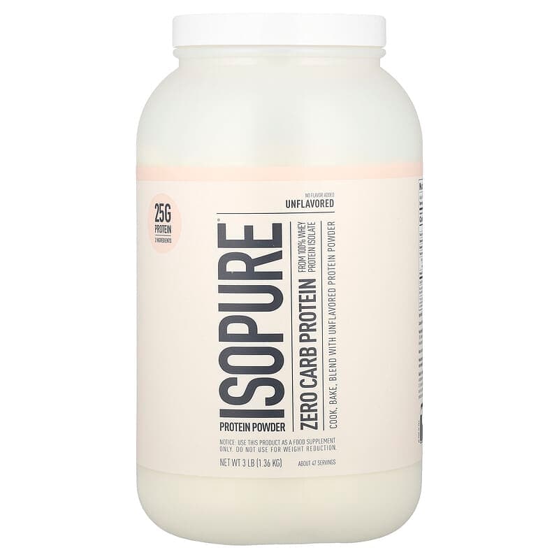 Isopure Zero Carb Protéine en Poudre 3 lb (1.36 kg) - Isopure 1360g whey protein